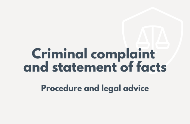 Lawyer about criminal complaint and statement of facts