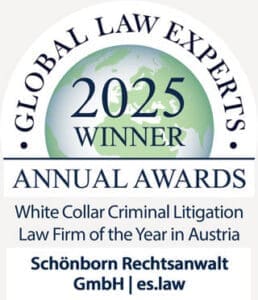 Global Law Experts Award 2025 – White Collar Criminal Litigation Austria – Schönborn Rechtsanwalt GmbH